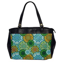 Forest Spirits  Green Mandalas  Oversize Office Handbag by bunart