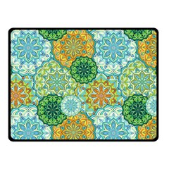 Forest Spirits  Green Mandalas  Fleece Blanket (small)