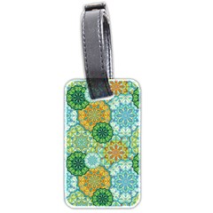 Forest Spirits  Green Mandalas  Luggage Tag (two Sides)