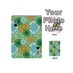 Forest Spirits. Green mandalas. Playing Cards 54 (Mini) Front - Spade2