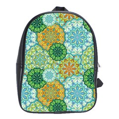 Forest Spirits  Green Mandalas  School Bag (xl) by bunart