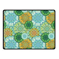 Forest Spirits  Green Mandalas  Double Sided Fleece Blanket (small)