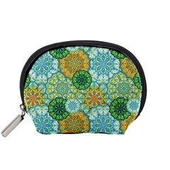 Forest Spirits  Green Mandalas  Accessory Pouch (small) by bunart