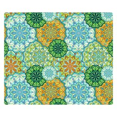 Forest Spirits  Green Mandalas  Double Sided Flano Blanket (small) by bunart