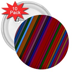 Color Stripes Pattern 3  Buttons (10 Pack)  by Simbadda