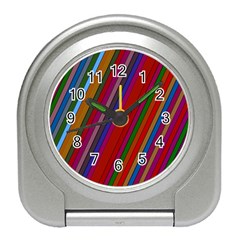 Color Stripes Pattern Travel Alarm Clocks by Simbadda