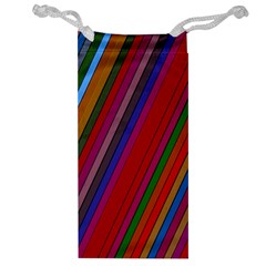 Color Stripes Pattern Jewelry Bag by Simbadda