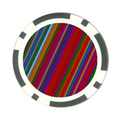 Color Stripes Pattern Poker Chip Card Guard (10 Pack) by Simbadda