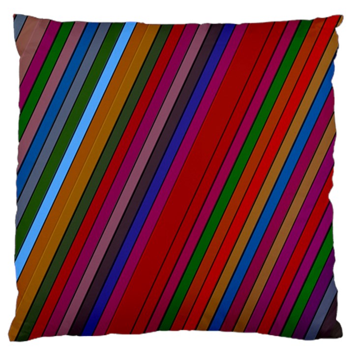 Color Stripes Pattern Large Cushion Case (One Side)