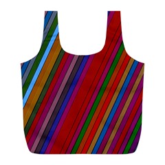 Color Stripes Pattern Full Print Recycle Bags (l)  by Simbadda