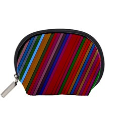 Color Stripes Pattern Accessory Pouches (small)  by Simbadda