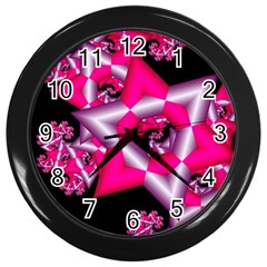 Star Of David On Black Wall Clocks (black) by Simbadda