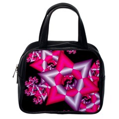 Star Of David On Black Classic Handbags (one Side) by Simbadda