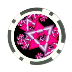 Star Of David On Black Poker Chip Card Guard (10 Pack) by Simbadda