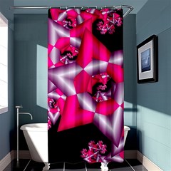 Star Of David On Black Shower Curtain 36  X 72  (stall)  by Simbadda