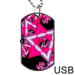 Star Of David On Black Dog Tag Usb Flash (one Side) by Simbadda