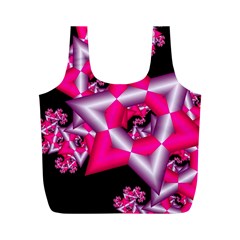 Star Of David On Black Full Print Recycle Bags (m)  by Simbadda