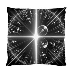 Black And White Bubbles On Black Standard Cushion Case (one Side) by Simbadda