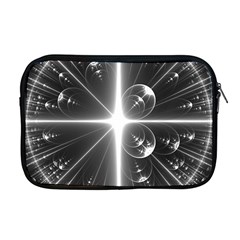 Black And White Bubbles On Black Apple Macbook Pro 17  Zipper Case