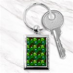 Seamless Little Cartoon Men Tiling Pattern Key Chains (Rectangle)  Front