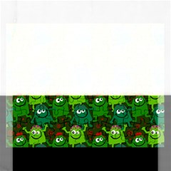 Seamless Little Cartoon Men Tiling Pattern Rectangular Jigsaw Puzzl by Simbadda