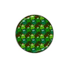 Seamless Little Cartoon Men Tiling Pattern Hat Clip Ball Marker (10 Pack) by Simbadda