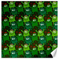 Seamless Little Cartoon Men Tiling Pattern Canvas 12  X 12   by Simbadda