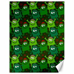 Seamless Little Cartoon Men Tiling Pattern Canvas 12  X 16   by Simbadda