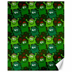 Seamless Little Cartoon Men Tiling Pattern Canvas 16  X 20   by Simbadda