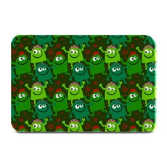 Seamless Little Cartoon Men Tiling Pattern Plate Mats by Simbadda