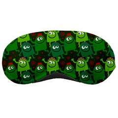 Seamless Little Cartoon Men Tiling Pattern Sleeping Masks by Simbadda