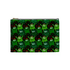 Seamless Little Cartoon Men Tiling Pattern Cosmetic Bag (medium)  by Simbadda