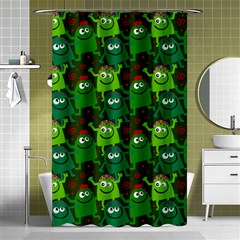 Seamless Little Cartoon Men Tiling Pattern Shower Curtain 48  X 72  (small)  by Simbadda