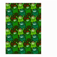 Seamless Little Cartoon Men Tiling Pattern Small Garden Flag (two Sides) by Simbadda