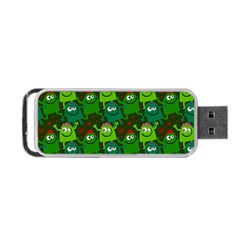 Seamless Little Cartoon Men Tiling Pattern Portable Usb Flash (one Side)