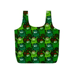 Seamless Little Cartoon Men Tiling Pattern Full Print Recycle Bags (s)  by Simbadda