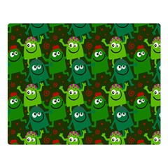 Seamless Little Cartoon Men Tiling Pattern Double Sided Flano Blanket (large)  by Simbadda