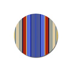 Colorful Stripes Background Magnet 3  (round) by Simbadda