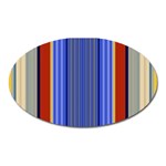 Colorful Stripes Background Oval Magnet Front