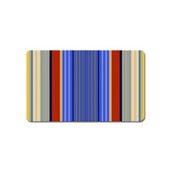 Colorful Stripes Background Magnet (name Card) by Simbadda