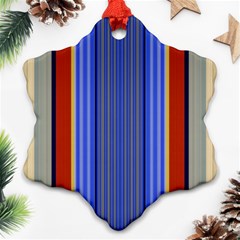 Colorful Stripes Background Ornament (snowflake)