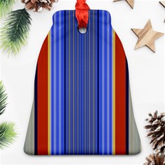 Colorful Stripes Background Bell Ornament (two Sides) by Simbadda