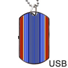 Colorful Stripes Background Dog Tag Usb Flash (one Side)