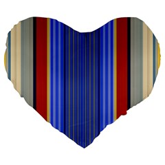 Colorful Stripes Background Large 19  Premium Heart Shape Cushions