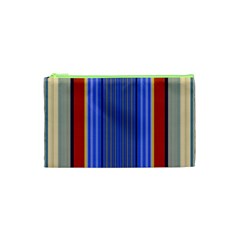 Colorful Stripes Background Cosmetic Bag (xs) by Simbadda