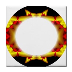 Circle Fractal Frame Tile Coasters