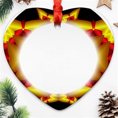 Circle Fractal Frame Ornament (Heart)