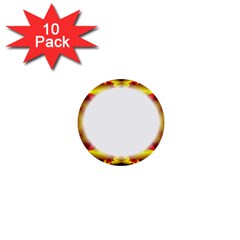 Circle Fractal Frame 1  Mini Buttons (10 Pack)  by Simbadda