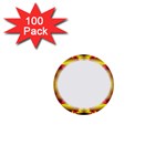 Circle Fractal Frame 1  Mini Buttons (100 pack)  Front