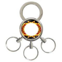 Circle Fractal Frame 3-Ring Key Chains